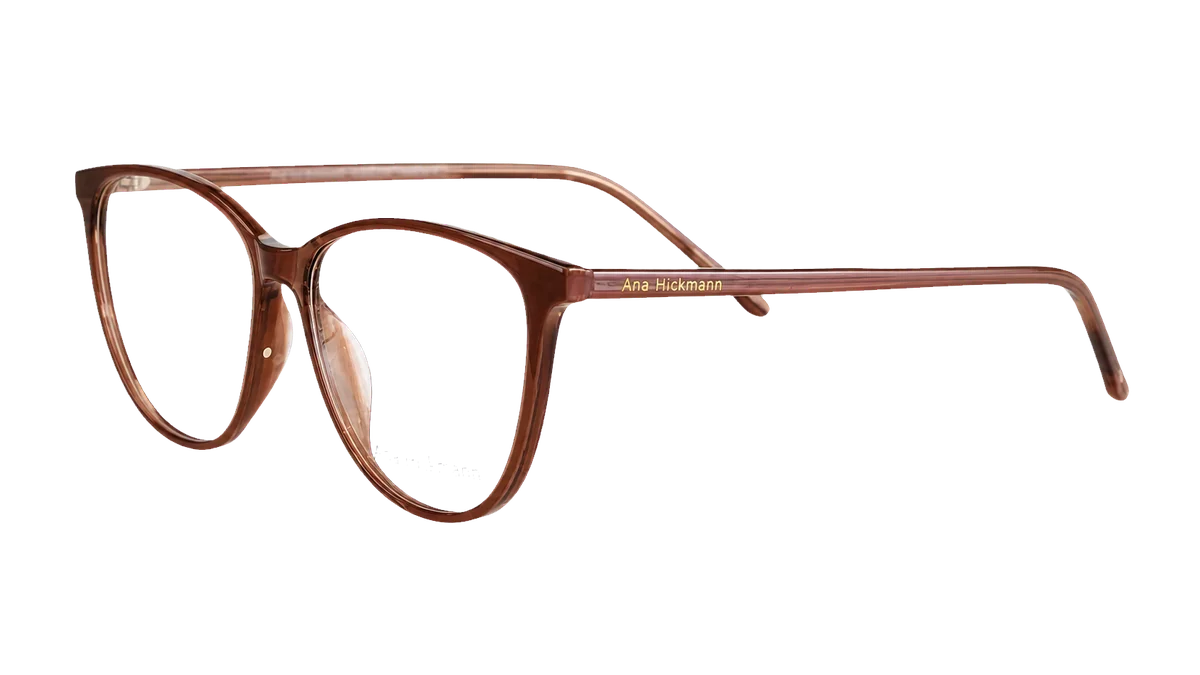 Óculos de grau Ana Hickmann V8022 café lateral