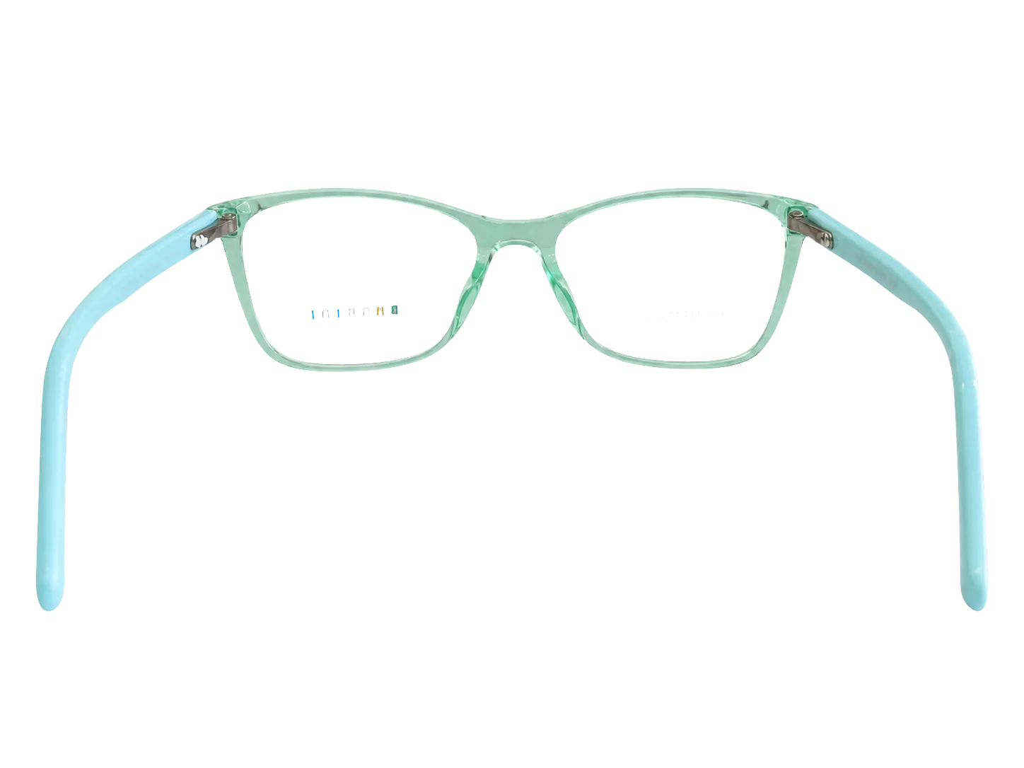 Óculos de grau infantil feminino Berrini V3114 verde transparente aberto