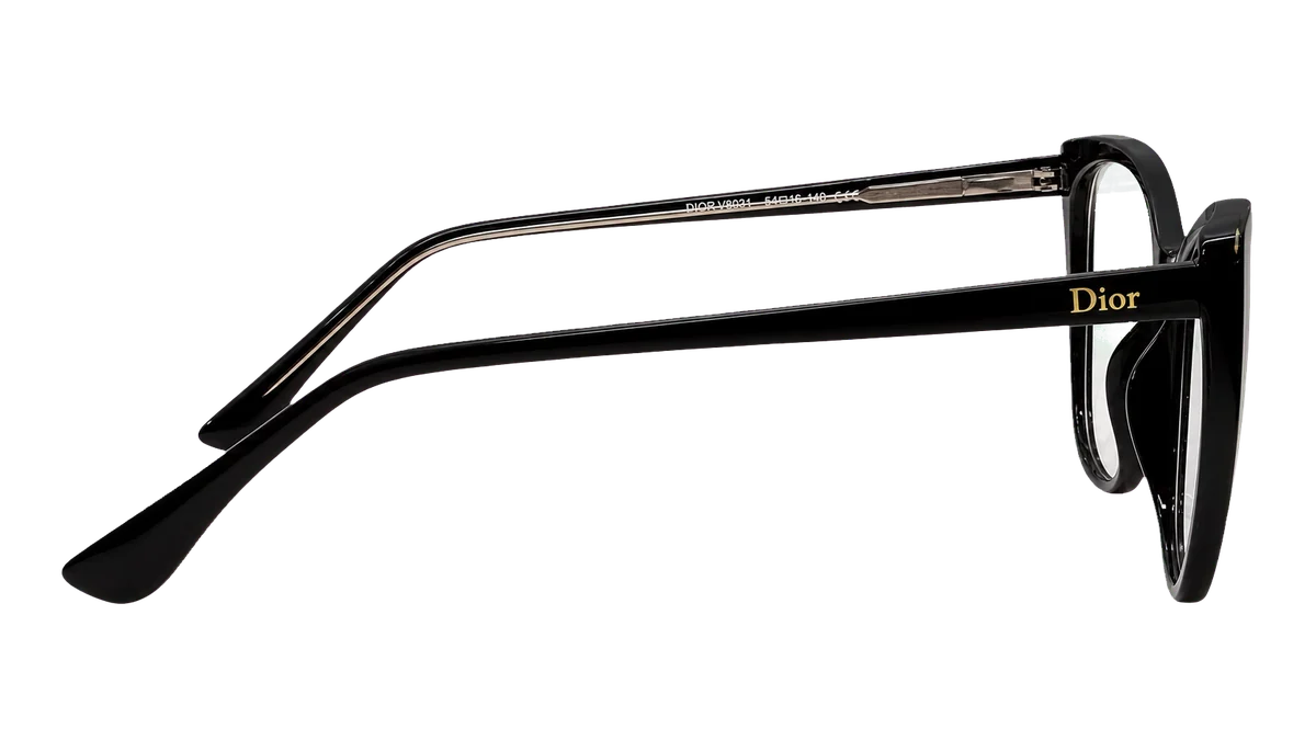 Óculos de grau Dior V8031 preto lateral