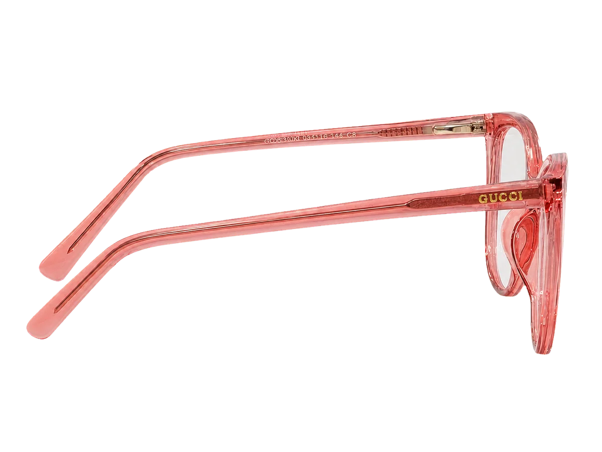 Óculos de grau Gucci V8030 rosa lateral