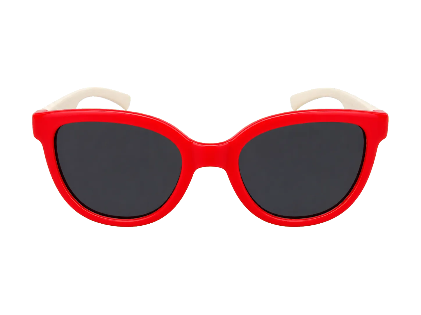 Óculos de sol infantil masculino V25043 vermelho com branco frontal