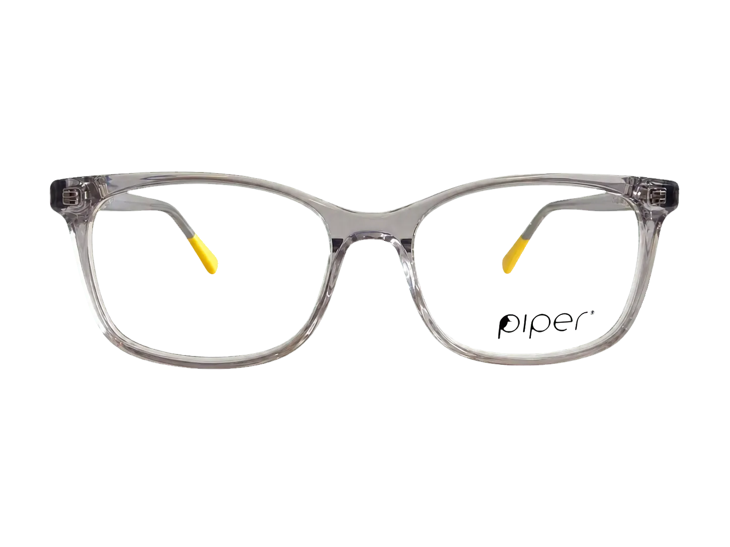 Óculos de grau infantil masculino Piper V310 cinza transparente frontal