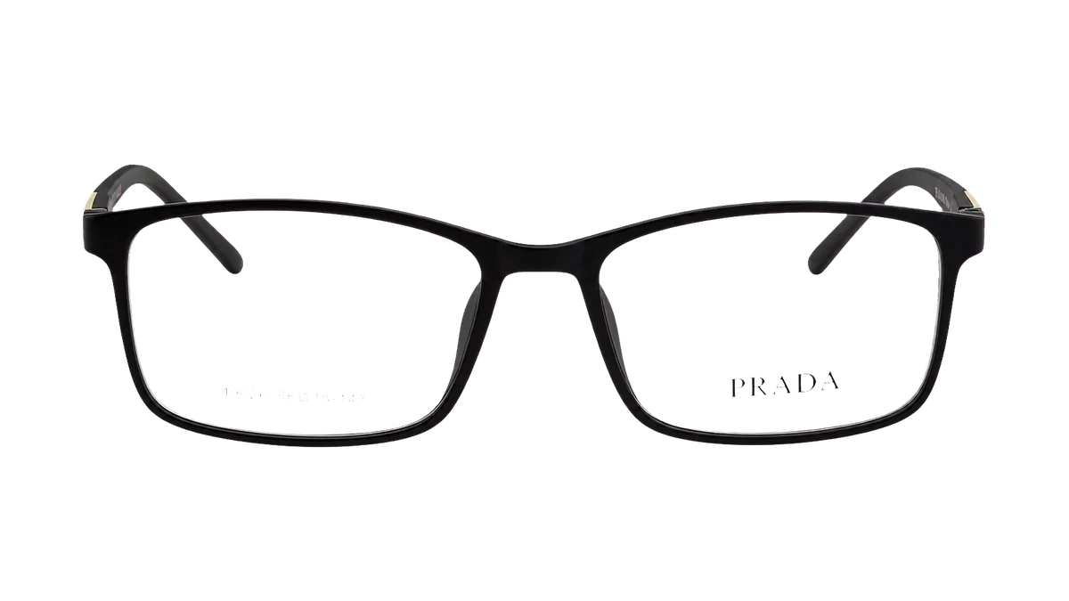 Óculos de grau Prada V19026 preto frontal
