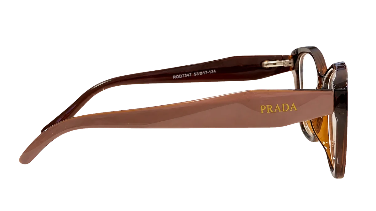 Óculos de grau Prada V7347 nude lateral